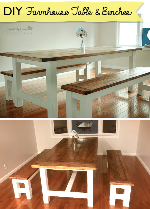 Diy farmhouse bench with back sale