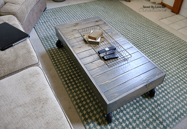 DIY Industrial Reclaimed Wood Coffee Table – Saved By Love Creations